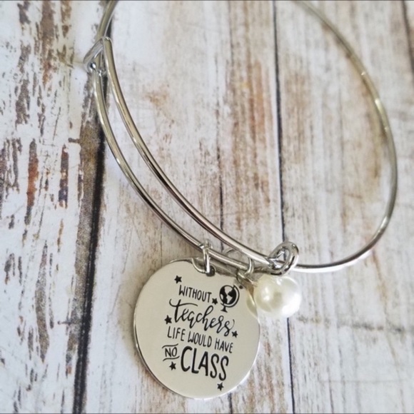 TEACHERS  stamped  bracelet - Picture 6 of 6